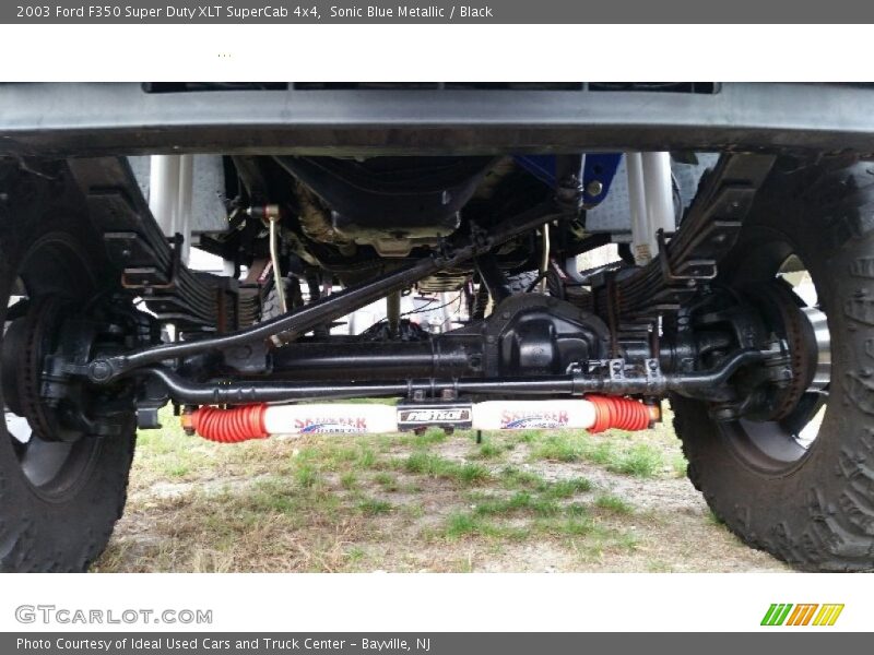 Sonic Blue Metallic / Black 2003 Ford F350 Super Duty XLT SuperCab 4x4