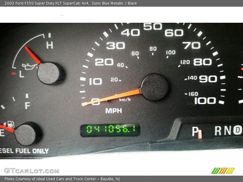 Sonic Blue Metallic / Black 2003 Ford F350 Super Duty XLT SuperCab 4x4