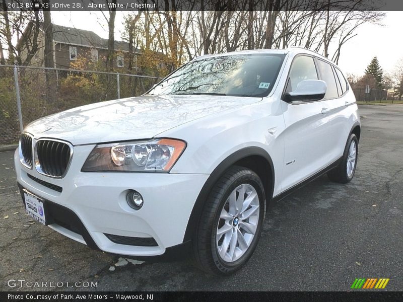 Alpine White / Chestnut 2013 BMW X3 xDrive 28i