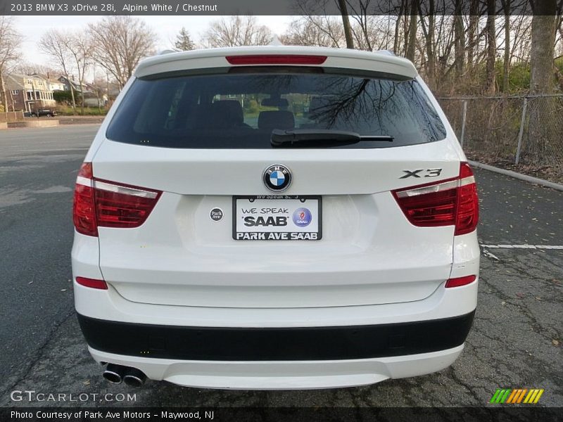 Alpine White / Chestnut 2013 BMW X3 xDrive 28i