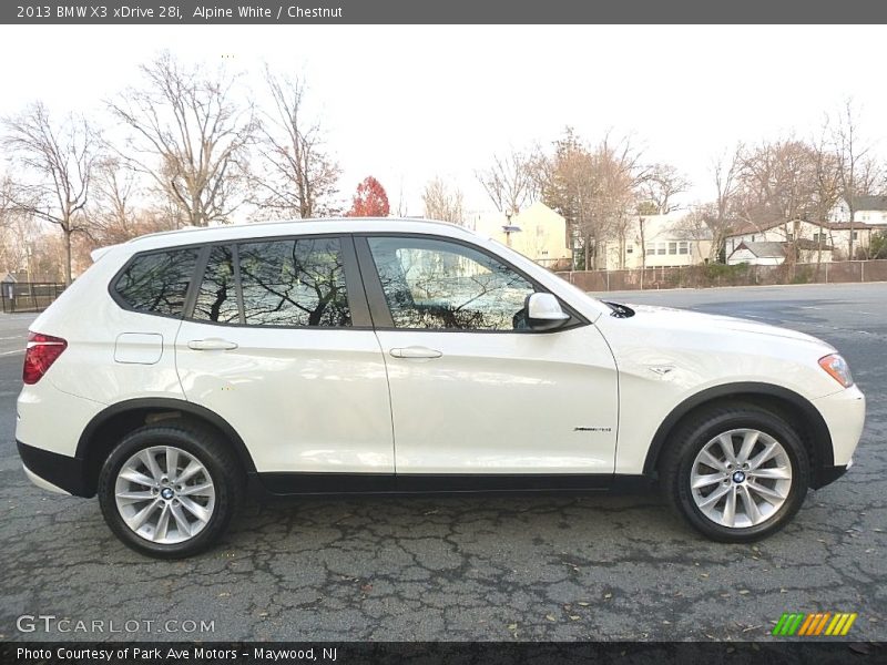 Alpine White / Chestnut 2013 BMW X3 xDrive 28i