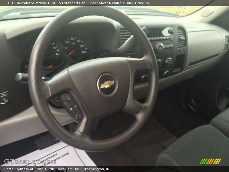 Sheer Silver Metallic / Dark Titanium 2011 Chevrolet Silverado 1500 LS Extended Cab