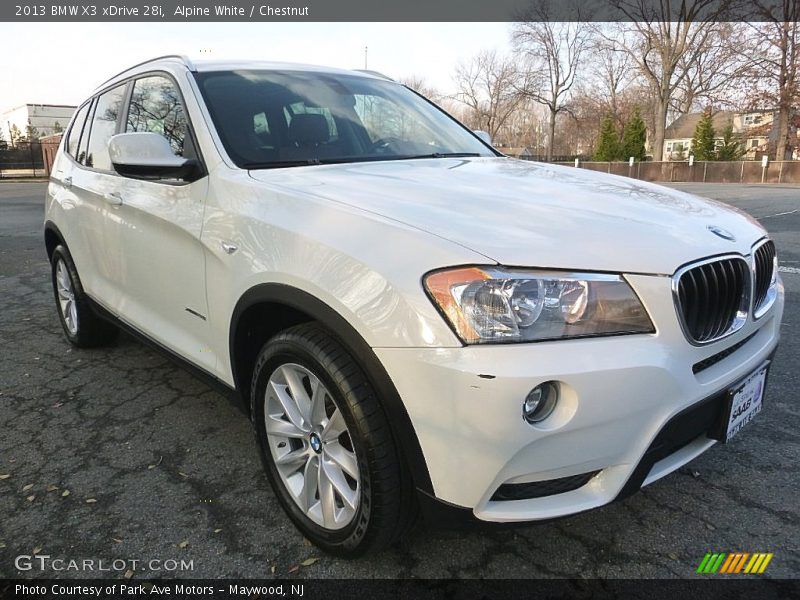 Alpine White / Chestnut 2013 BMW X3 xDrive 28i
