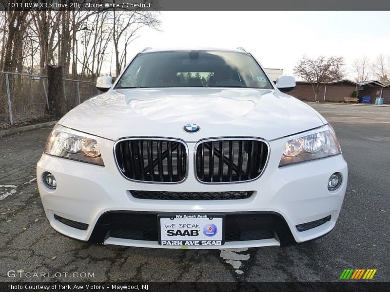 Alpine White / Chestnut 2013 BMW X3 xDrive 28i