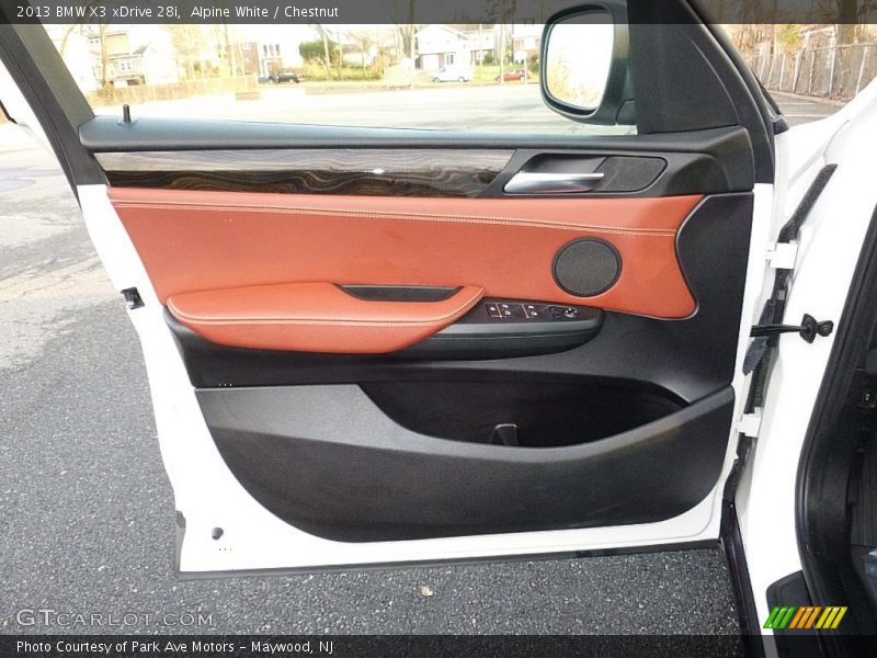 Alpine White / Chestnut 2013 BMW X3 xDrive 28i