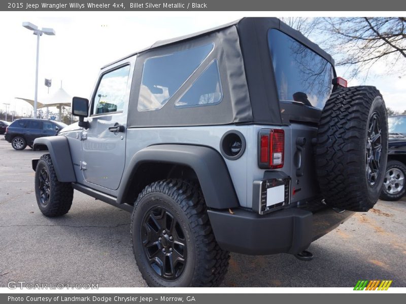 Billet Silver Metallic / Black 2015 Jeep Wrangler Willys Wheeler 4x4