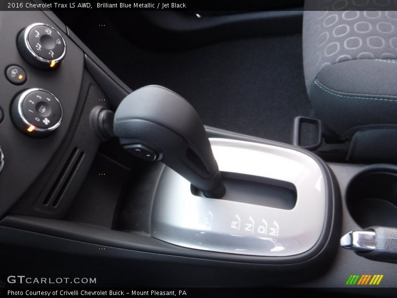 Brilliant Blue Metallic / Jet Black 2016 Chevrolet Trax LS AWD