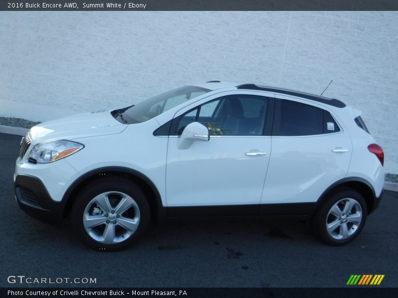 Summit White / Ebony 2016 Buick Encore AWD
