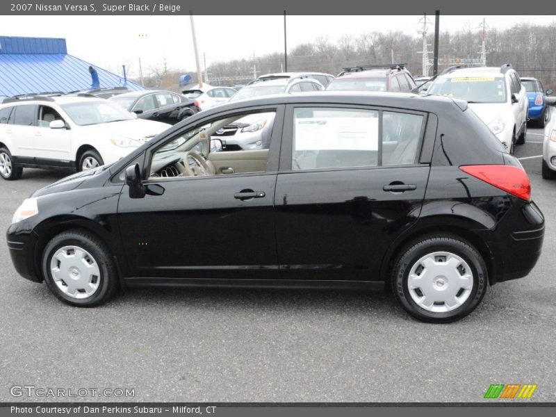 Super Black / Beige 2007 Nissan Versa S