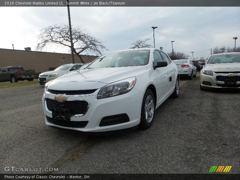 Summit White / Jet Black/Titanium 2016 Chevrolet Malibu Limited LS