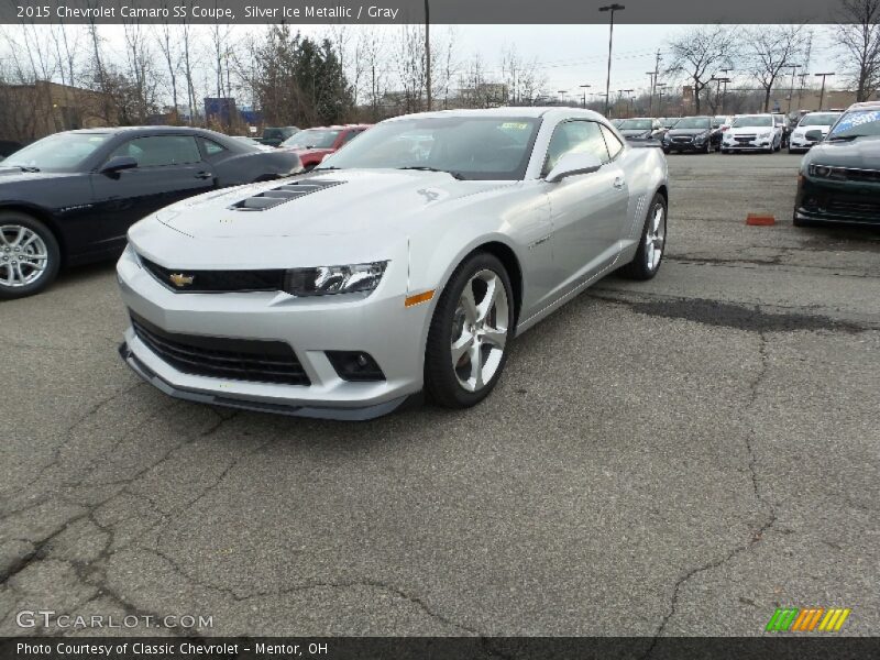 Silver Ice Metallic / Gray 2015 Chevrolet Camaro SS Coupe