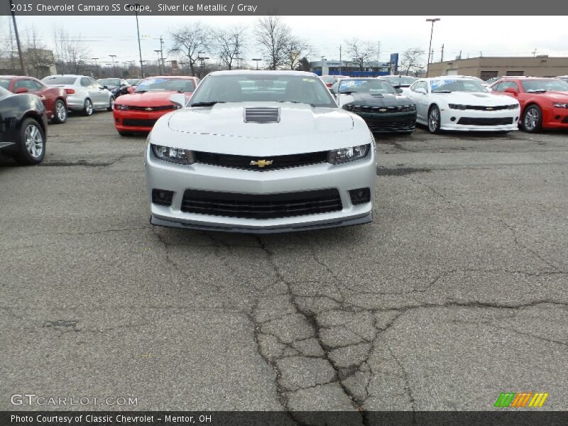 Silver Ice Metallic / Gray 2015 Chevrolet Camaro SS Coupe