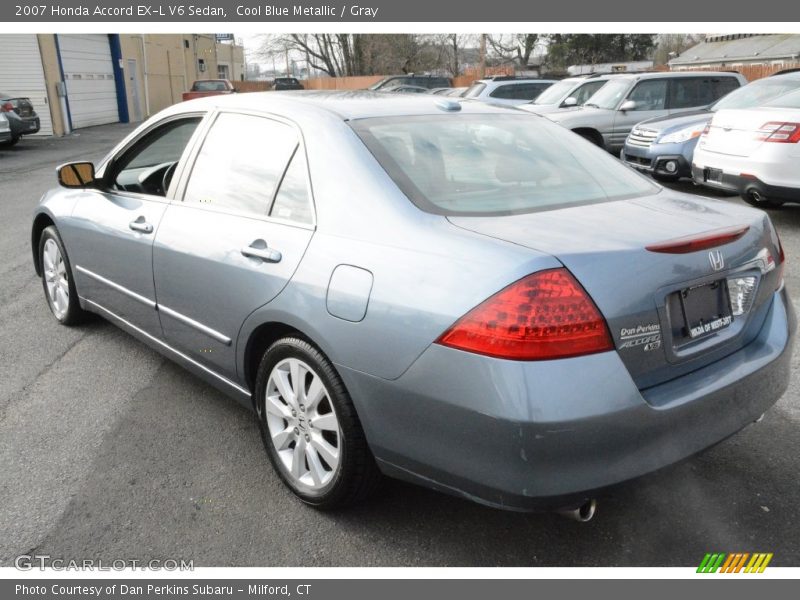 Cool Blue Metallic / Gray 2007 Honda Accord EX-L V6 Sedan