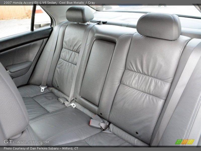 Cool Blue Metallic / Gray 2007 Honda Accord EX-L V6 Sedan