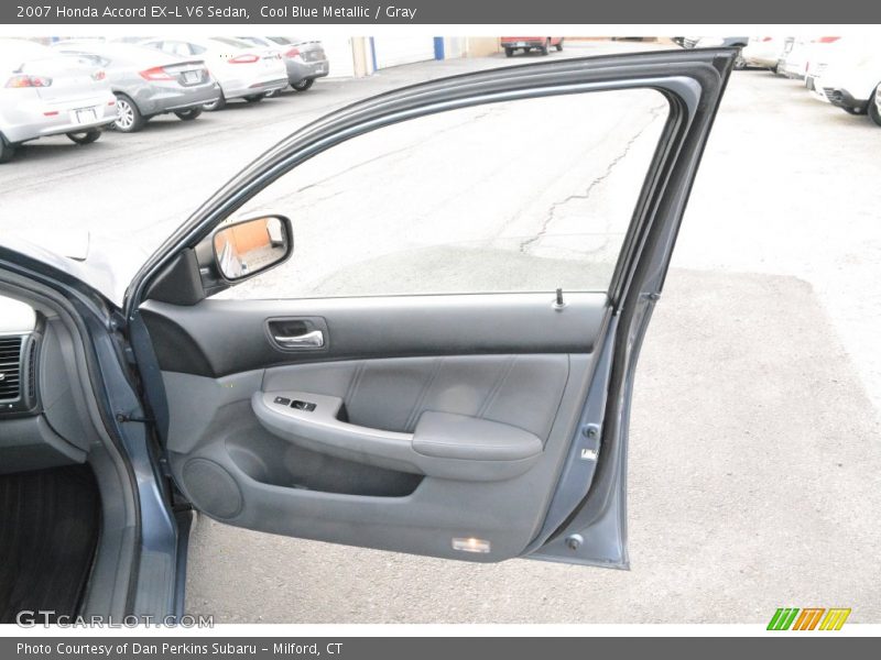 Cool Blue Metallic / Gray 2007 Honda Accord EX-L V6 Sedan