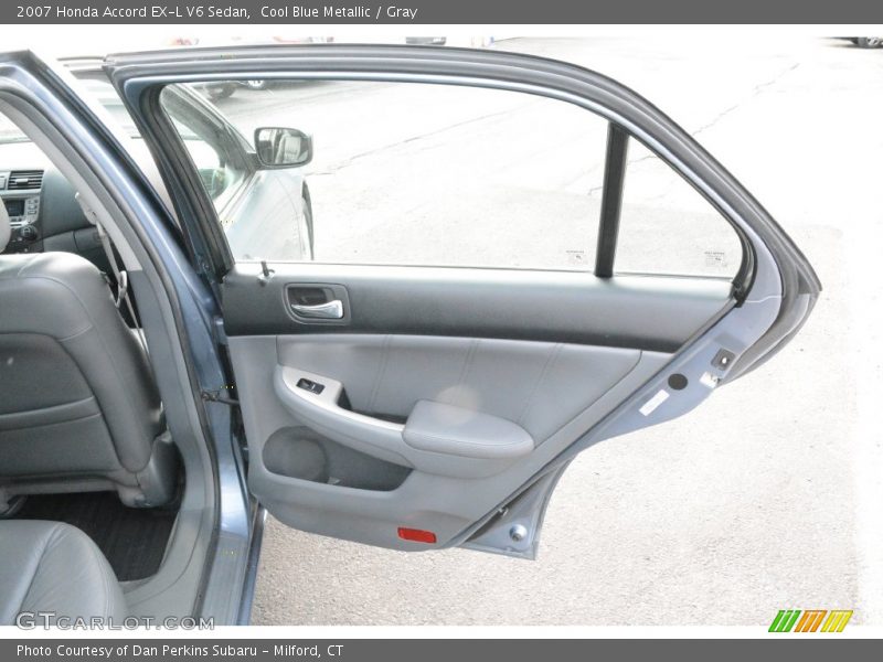 Cool Blue Metallic / Gray 2007 Honda Accord EX-L V6 Sedan