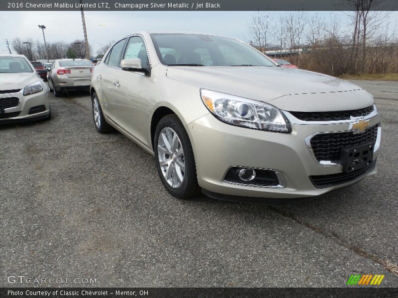 Champagne Silver Metallic / Jet Black 2016 Chevrolet Malibu Limited LTZ