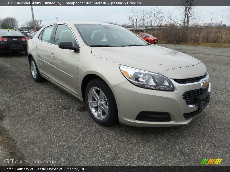 Champagne Silver Metallic / Jet Black/Titanium 2016 Chevrolet Malibu Limited LS