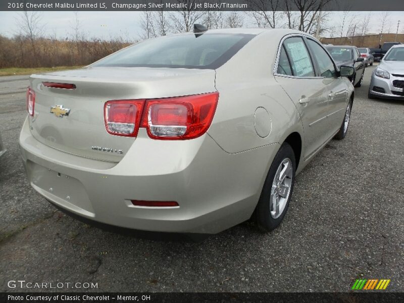 Champagne Silver Metallic / Jet Black/Titanium 2016 Chevrolet Malibu Limited LS
