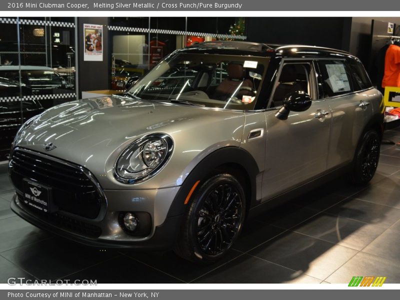 Melting Silver Metallic / Cross Punch/Pure Burgundy 2016 Mini Clubman Cooper