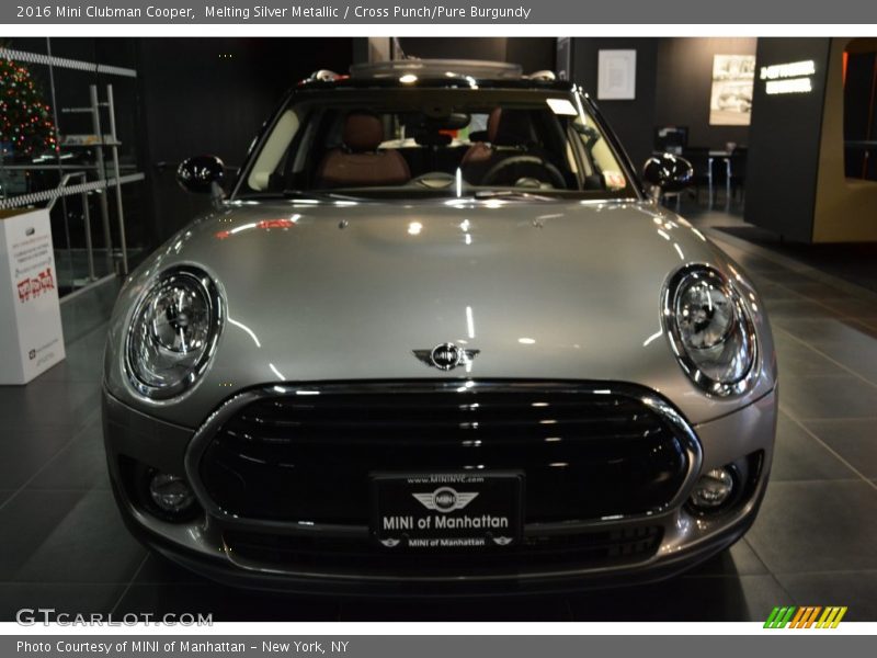 Melting Silver Metallic / Cross Punch/Pure Burgundy 2016 Mini Clubman Cooper