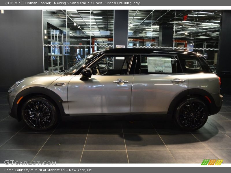 Melting Silver Metallic / Cross Punch/Pure Burgundy 2016 Mini Clubman Cooper