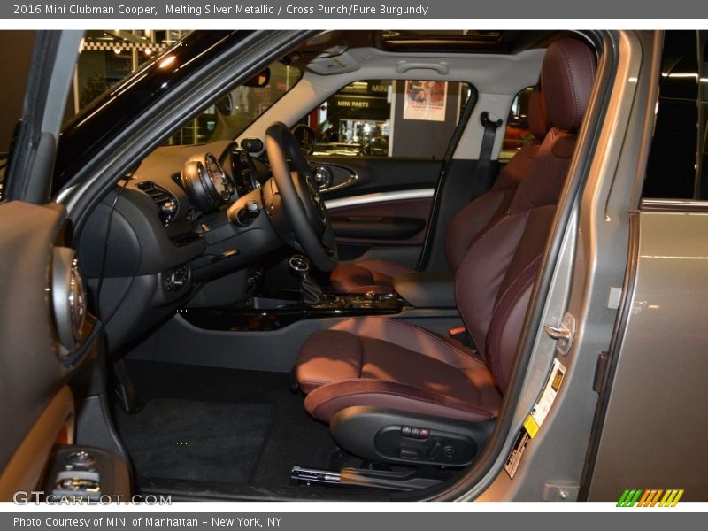 Melting Silver Metallic / Cross Punch/Pure Burgundy 2016 Mini Clubman Cooper