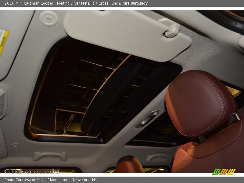 Melting Silver Metallic / Cross Punch/Pure Burgundy 2016 Mini Clubman Cooper