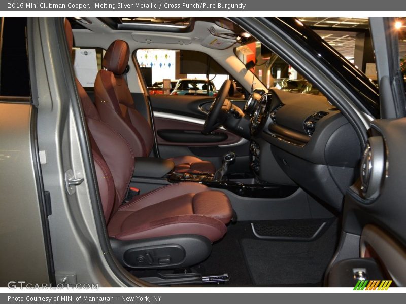 Melting Silver Metallic / Cross Punch/Pure Burgundy 2016 Mini Clubman Cooper