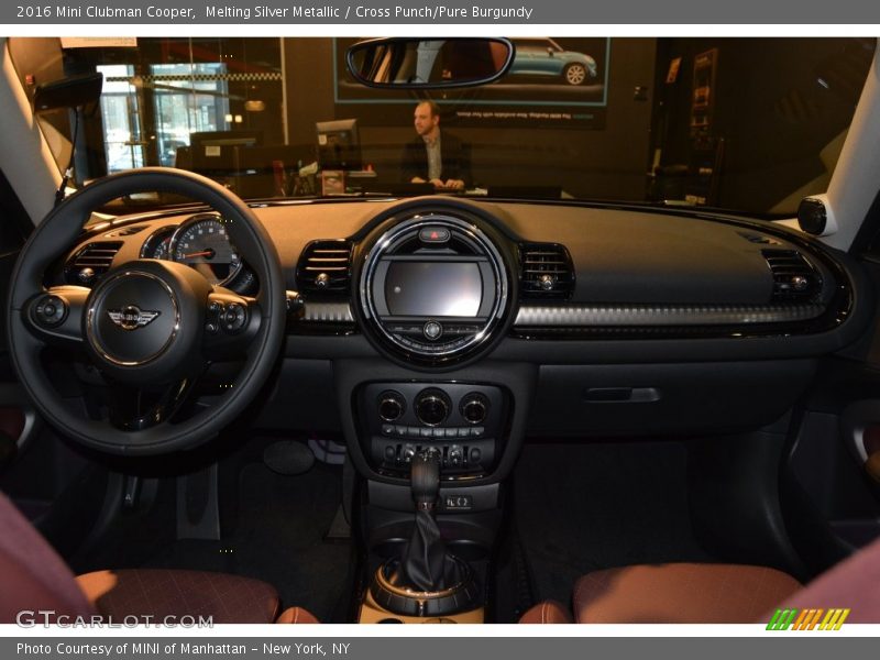 Melting Silver Metallic / Cross Punch/Pure Burgundy 2016 Mini Clubman Cooper