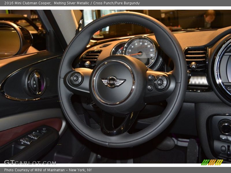 Melting Silver Metallic / Cross Punch/Pure Burgundy 2016 Mini Clubman Cooper