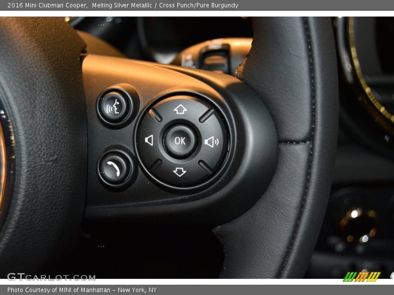 Melting Silver Metallic / Cross Punch/Pure Burgundy 2016 Mini Clubman Cooper