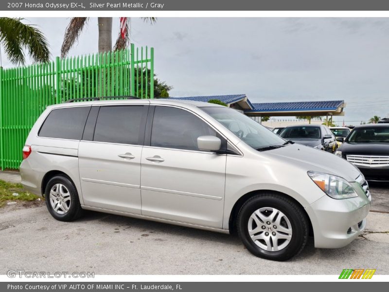 Silver Pearl Metallic / Gray 2007 Honda Odyssey EX-L