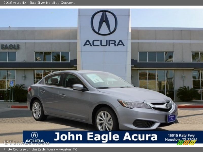 Slate Silver Metallic / Graystone 2016 Acura ILX