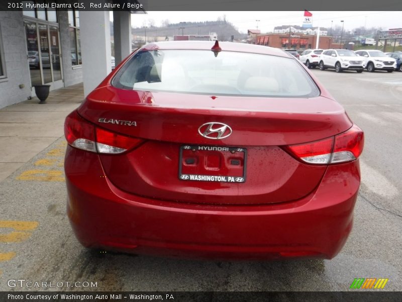 Red Allure / Beige 2012 Hyundai Elantra GLS