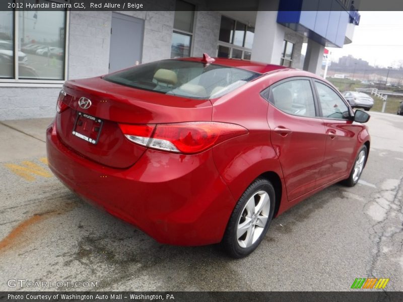 Red Allure / Beige 2012 Hyundai Elantra GLS