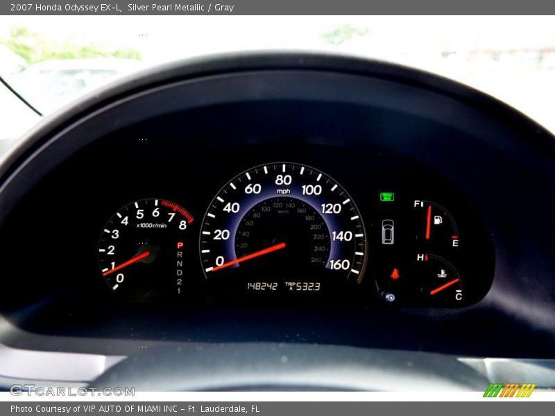Silver Pearl Metallic / Gray 2007 Honda Odyssey EX-L