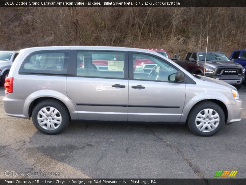 Billet Silver Metallic / Black/Light Graystone 2016 Dodge Grand Caravan American Value Package