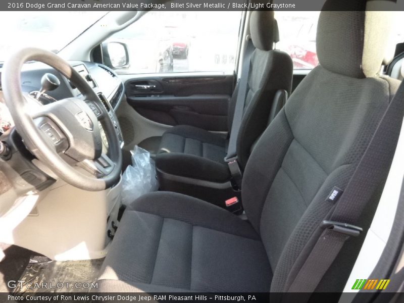 Billet Silver Metallic / Black/Light Graystone 2016 Dodge Grand Caravan American Value Package
