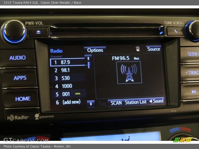 Classic Silver Metallic / Black 2015 Toyota RAV4 XLE