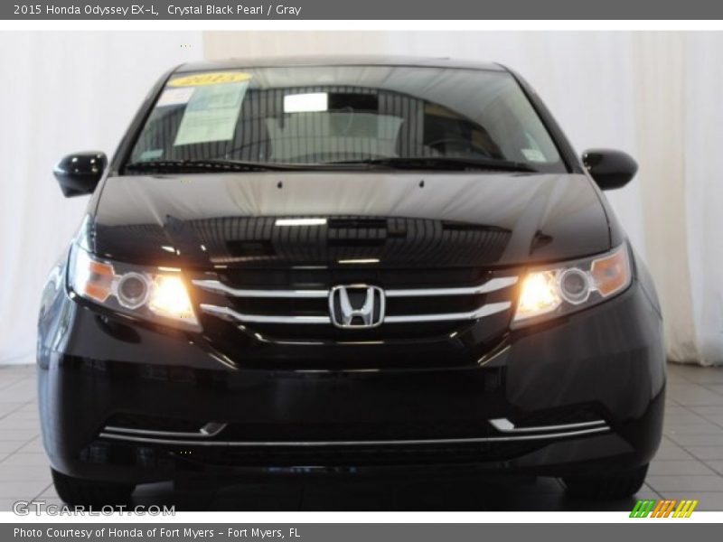 Crystal Black Pearl / Gray 2015 Honda Odyssey EX-L