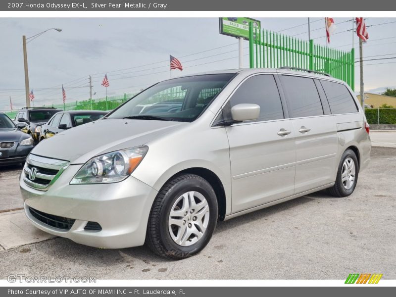 Silver Pearl Metallic / Gray 2007 Honda Odyssey EX-L