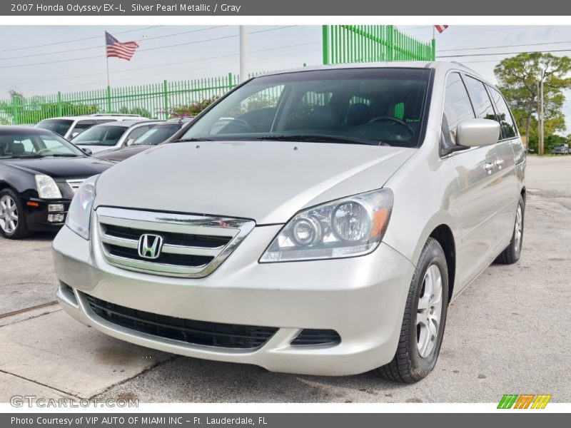 Silver Pearl Metallic / Gray 2007 Honda Odyssey EX-L