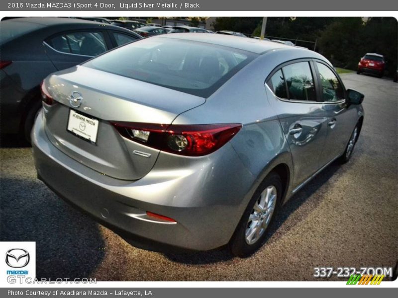 Liquid Silver Metallic / Black 2016 Mazda MAZDA3 i Sport 4 Door