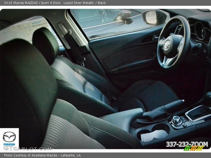 Liquid Silver Metallic / Black 2016 Mazda MAZDA3 i Sport 4 Door