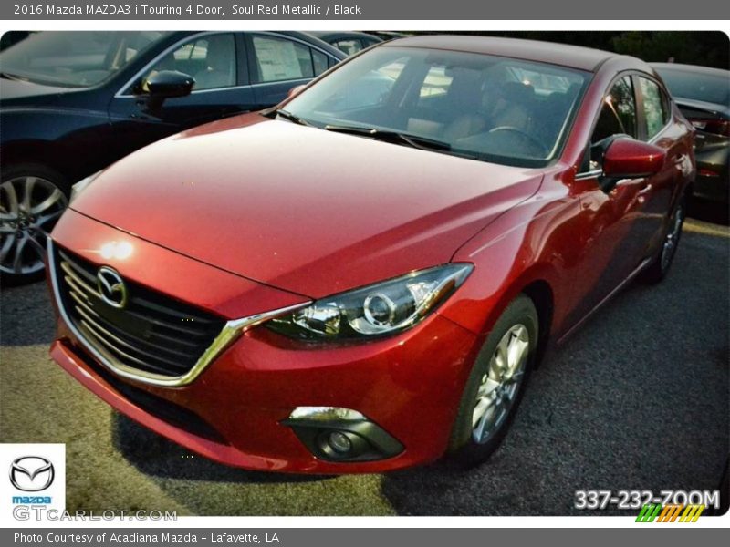 Soul Red Metallic / Black 2016 Mazda MAZDA3 i Touring 4 Door