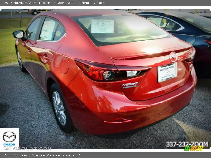 Soul Red Metallic / Black 2016 Mazda MAZDA3 i Touring 4 Door