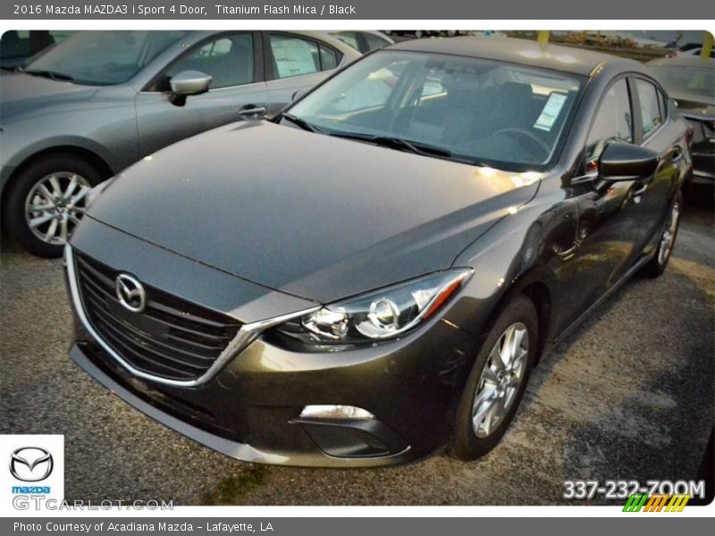 Titanium Flash Mica / Black 2016 Mazda MAZDA3 i Sport 4 Door