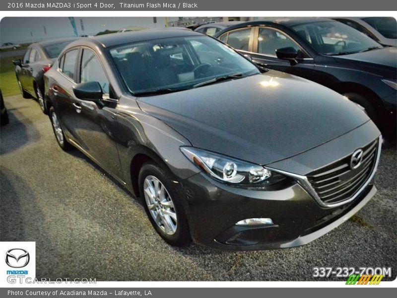 Titanium Flash Mica / Black 2016 Mazda MAZDA3 i Sport 4 Door