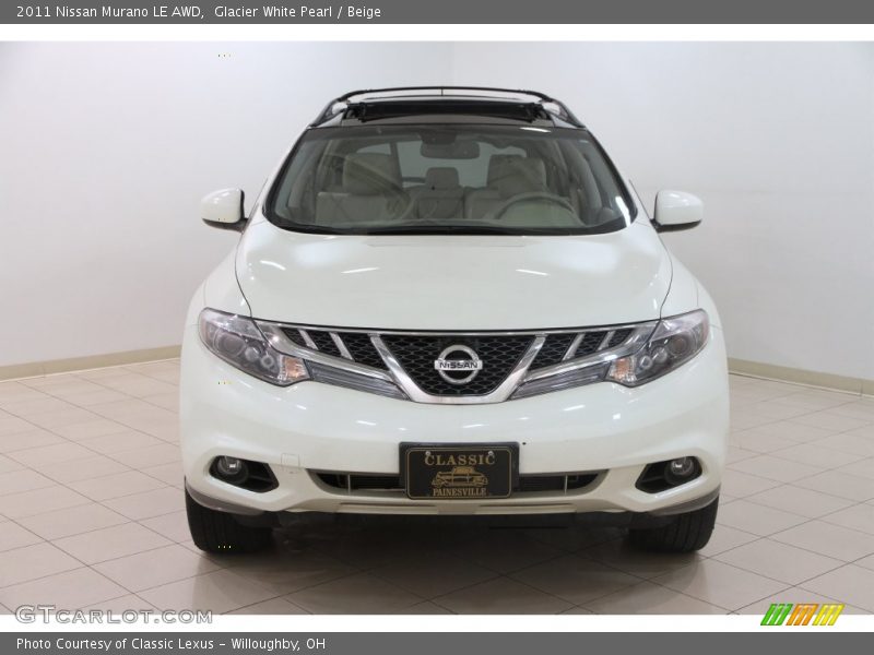 Glacier White Pearl / Beige 2011 Nissan Murano LE AWD